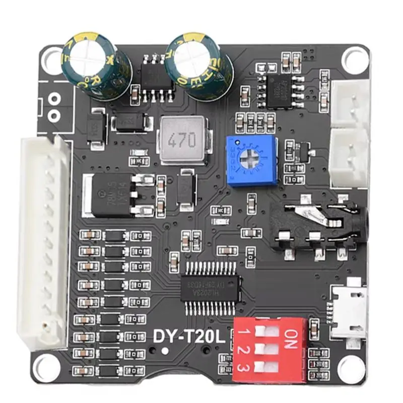 A60F-DC6-35V10W/20W Voice Mp3 Playback Control Module Trigger Audio Module Supports USB Flash Drive TF Card DY-T20L Micro-USB