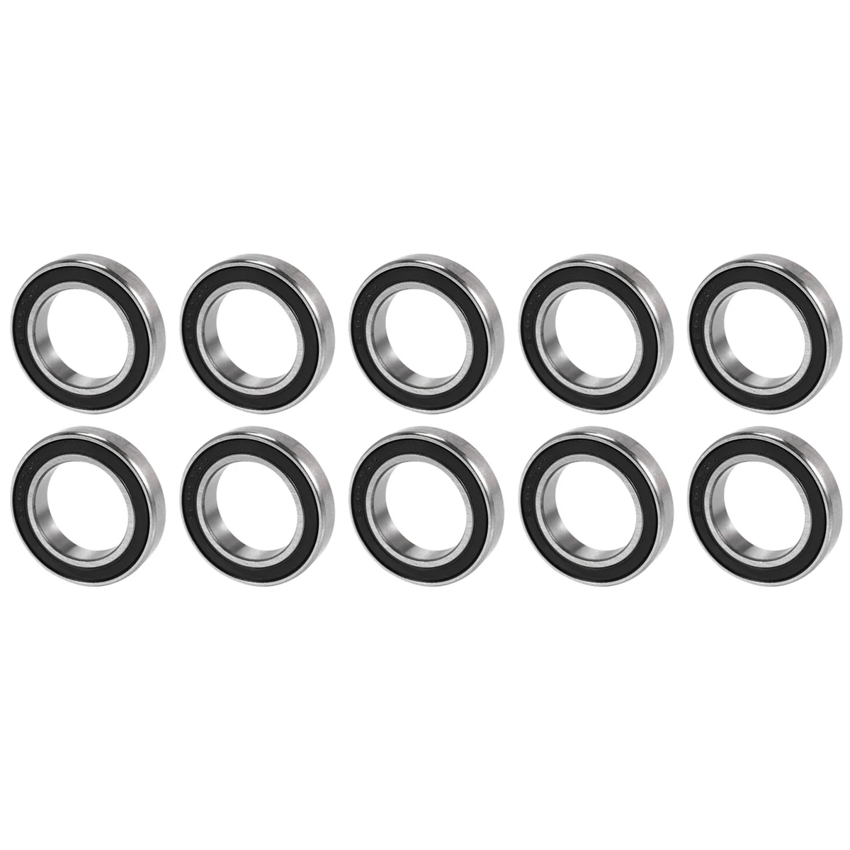 10Pcs  6802-2RS 15x24x5mm Metal Shielded Sealed Deep Groove Ball Bearings