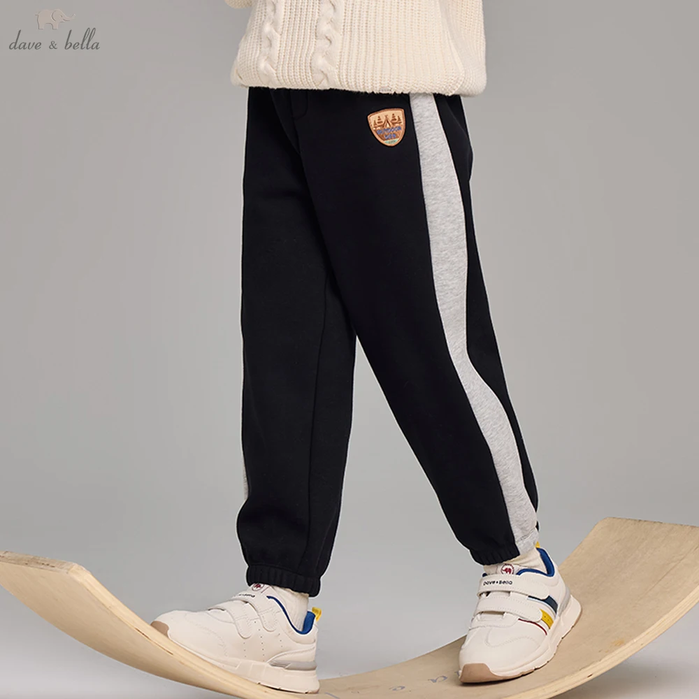 

Dave Bella Children Autumn Winter Velvet Thicken Cargo Pants Boys Elastic Waist Casual Sports Jogger Warn Trousers DK4254300