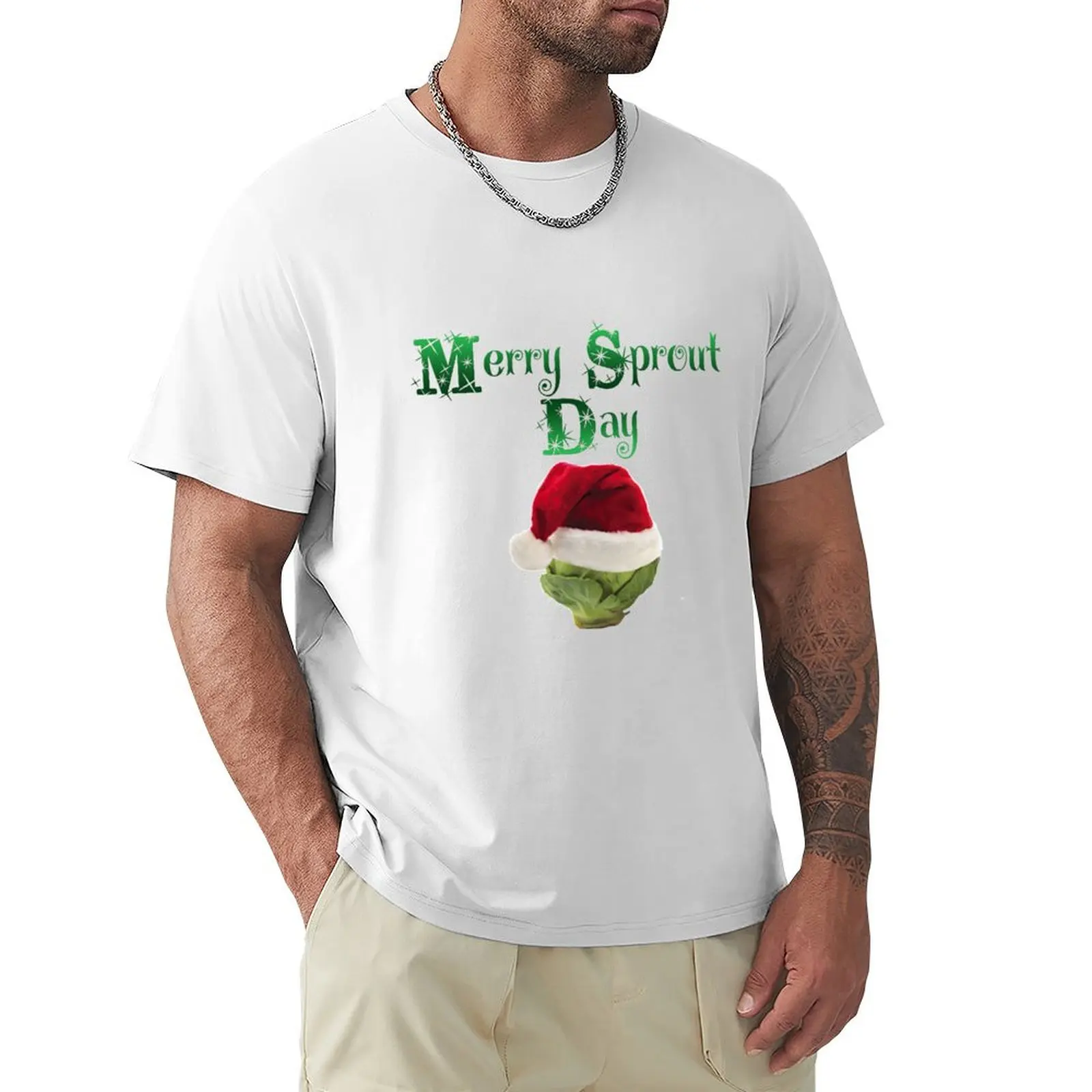 Merry Sprout Day T-shirt customs oversizeds heavyweights cute tops mens graphic t-shirts anime