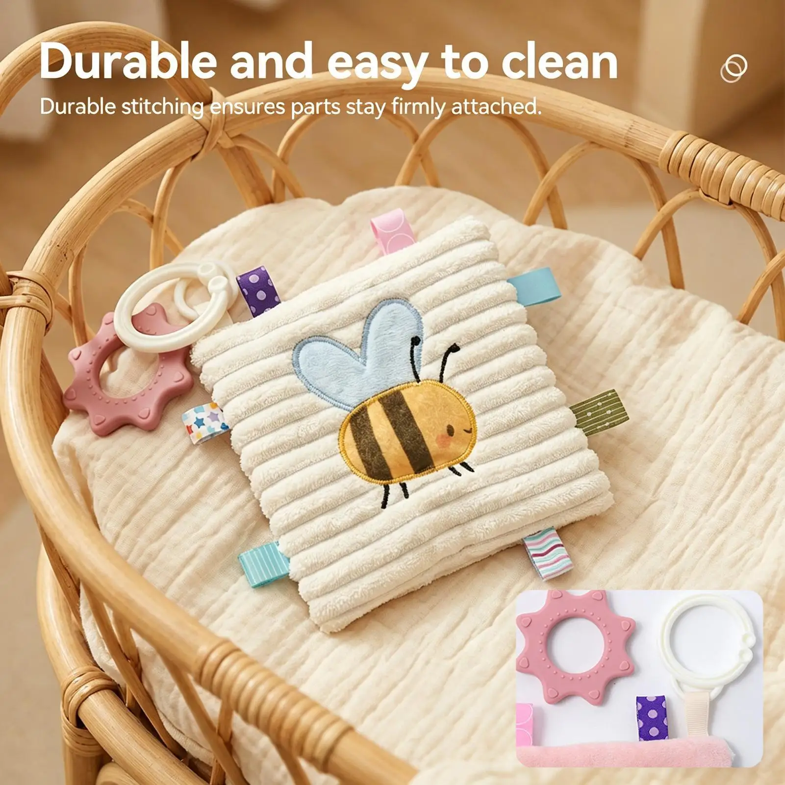 

Успокаивающие квадратные разноцветные пледы-игрушки для детей: для ванны, кроватки, автокресла, игр и душа