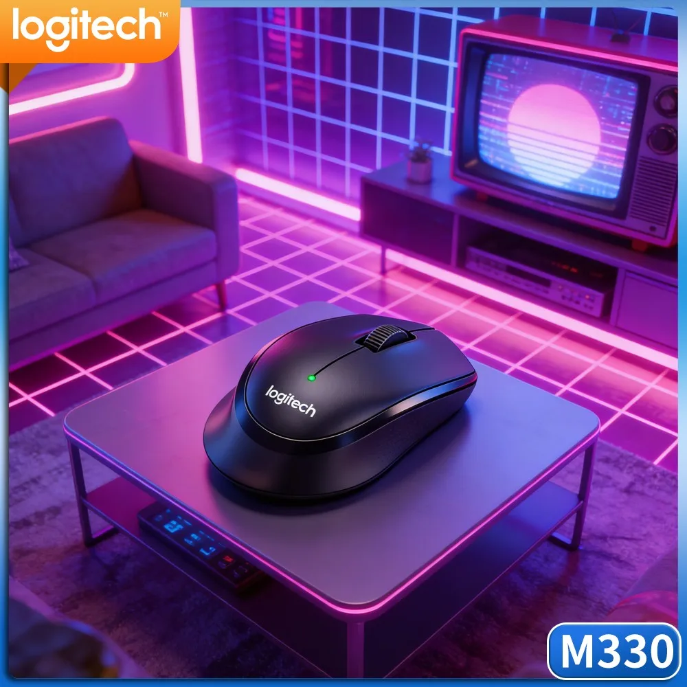 Logitech M330 Silent Wireless Mouse Quiet Click Character Avoid Disturb Others When Working Late Night At Shared Dorm Room