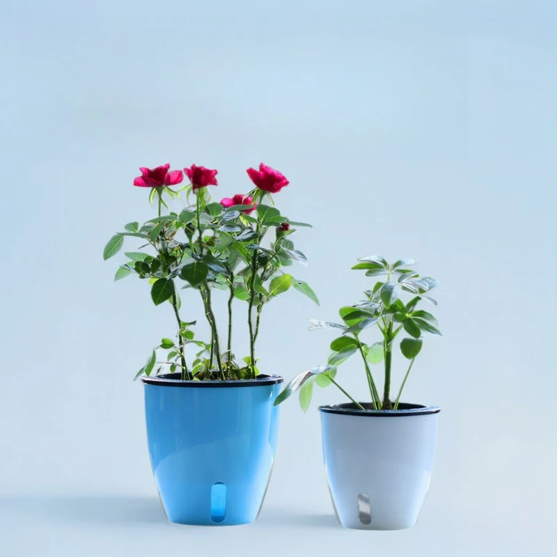 

Ленивый цветочный горшок, цветочный горшок для растений/самополивающий цветочный горшок с видимым уровнем воды, детский цветочный горшок для ухода за корнями, в помещении