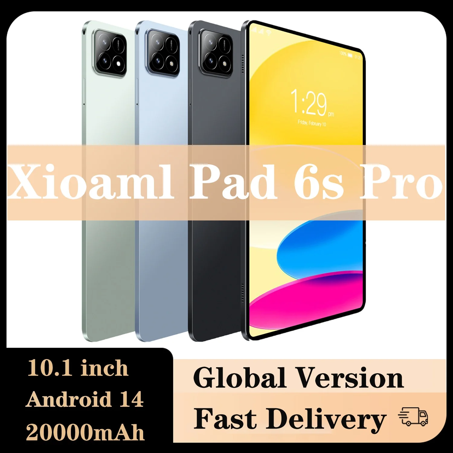 

Происхождение глобальной версии Xioaml Pad 6S Pro Планшетный ПК 11-дюймовый HD 4K Android 14 16 ГБ + 1 Т 20000 мАч 5G Dual SIM Bluetooth WiFi Планшеты