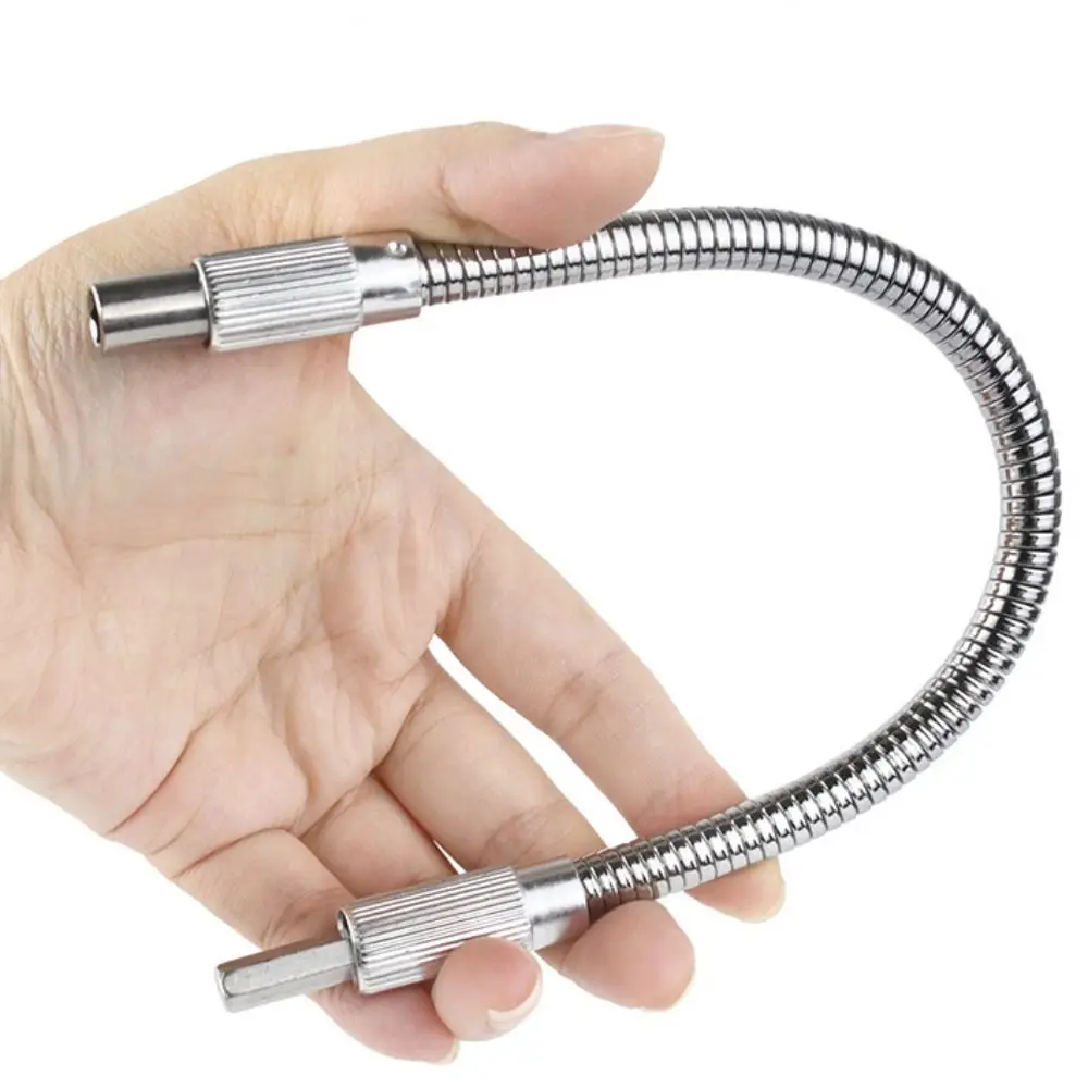 Portable Flexible Shaft Bit Holder 1/4 Hex Universal Screwdriver Extend Rod 150-400mm Multiple Angles Bit Connecting Rod