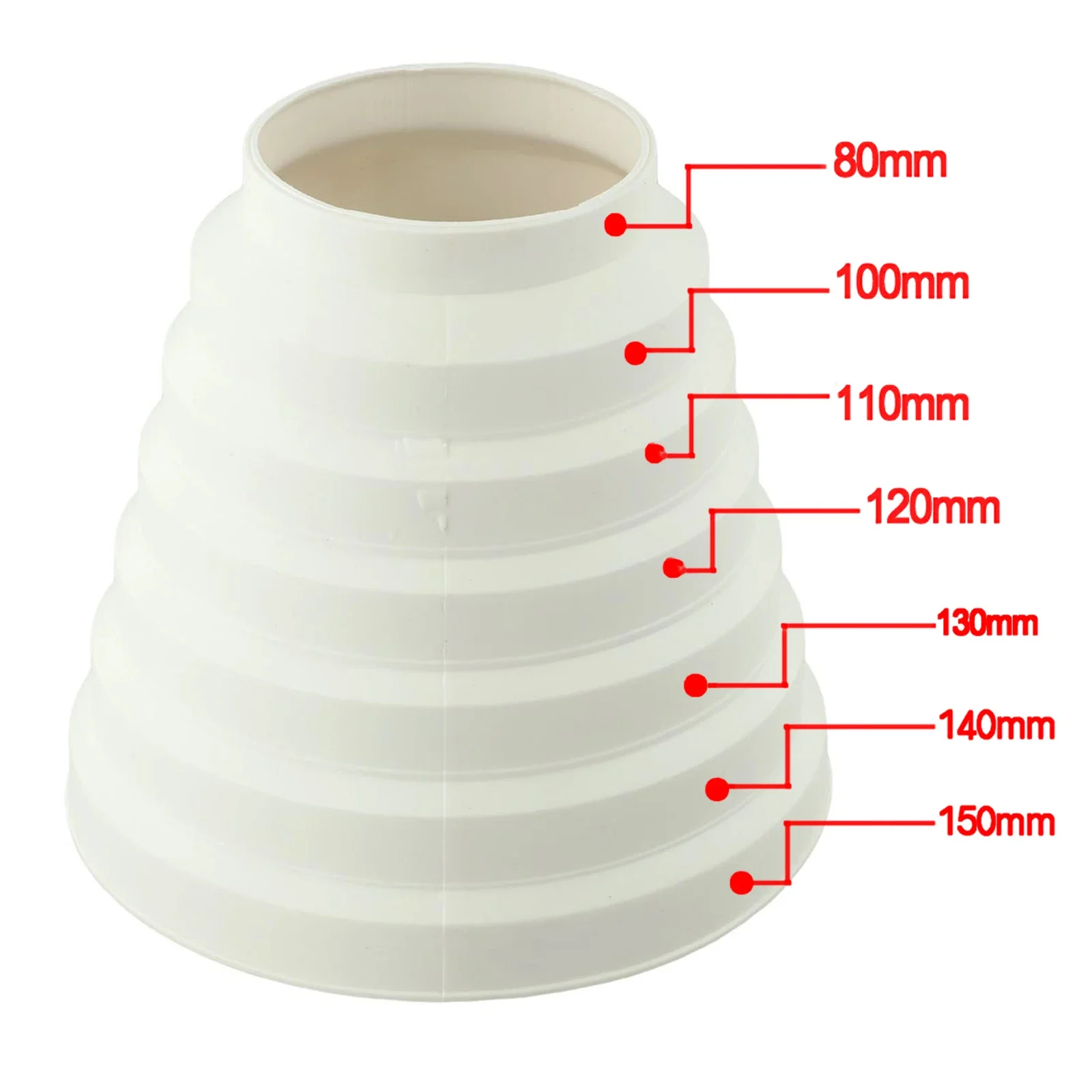 Range Hood Exhaust Pipe Reducing Aluminum Foil Pipe Conversion Ring Reducing Conversion Joint PVC Pipe Reducing Ring 80mm-150mm