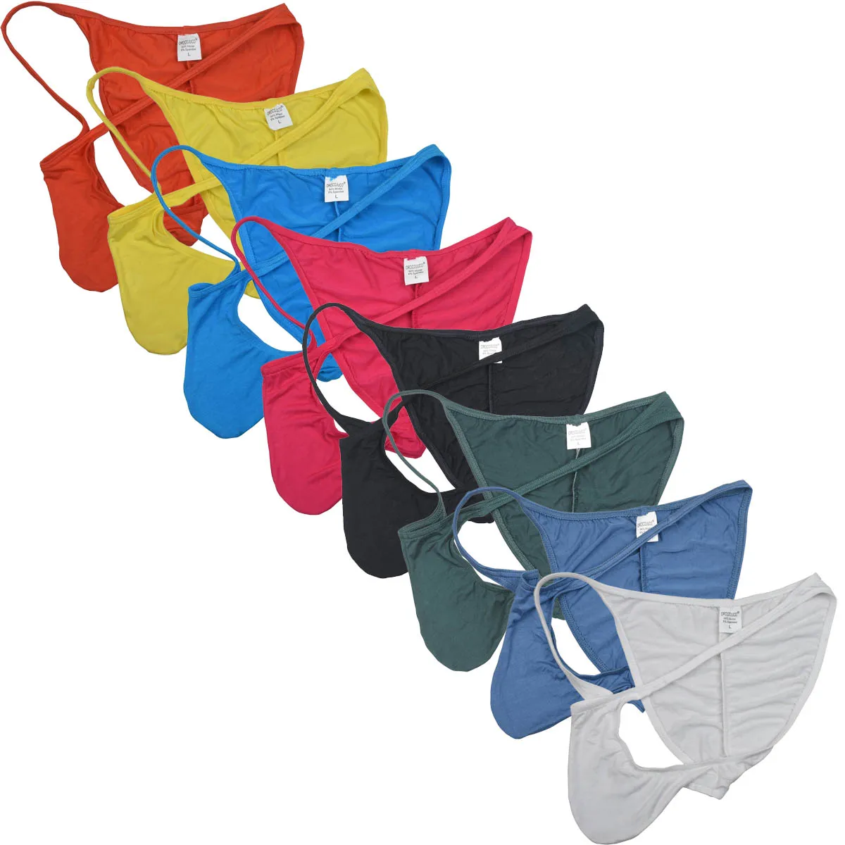 3Pack Men's Bikni Briefs Sexy String Slip Underwear Bulge Pouch Thong Soft Panties Breathable Underpant Sissy Panties for Male D