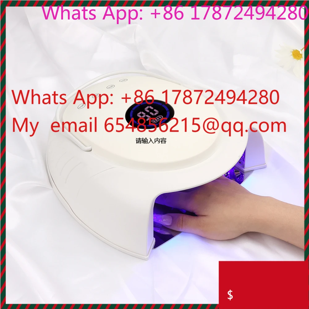 High Quality LED Bulb Metal Construction Cordless 4 Timer Setting Nail Lamp Light with Metal Removable Base Plate