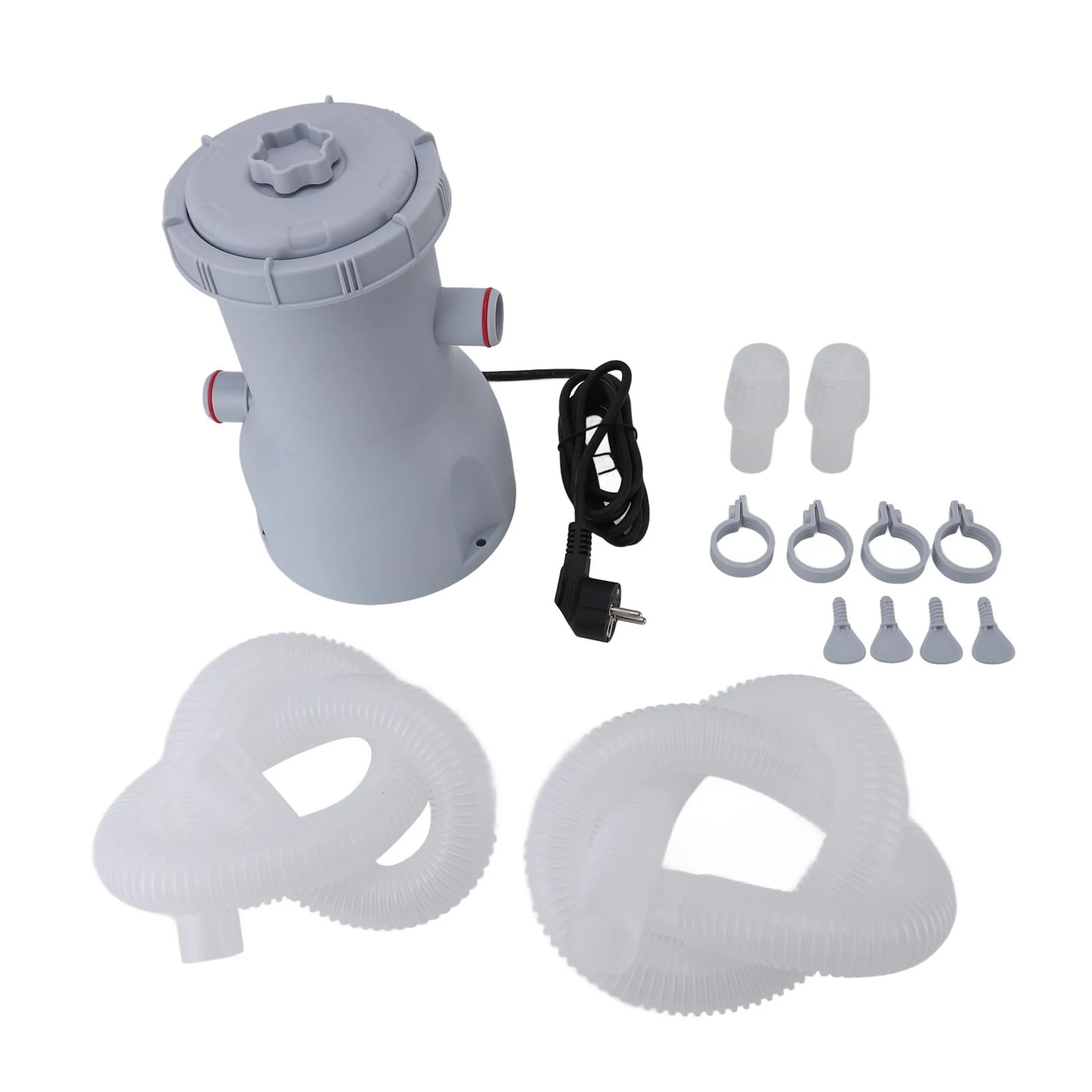 35W Clear Cartridge Filter Pump for Above Ground Pools 530 GPH Pump Flow Rate Improved Circulation Filtration Water Clarity EU