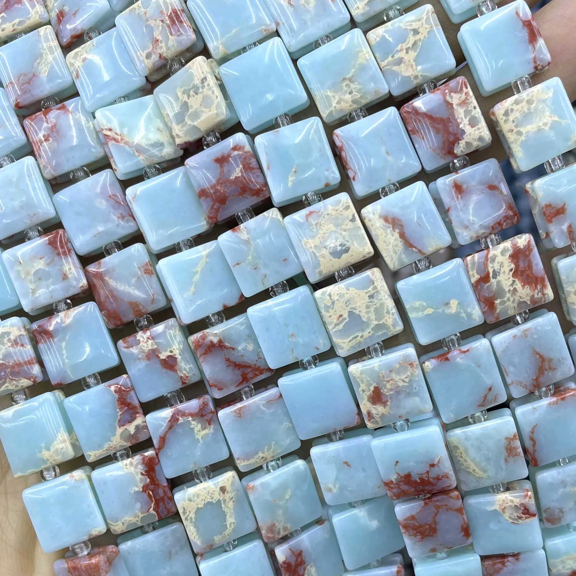 10MM Naturstein Flache Würfel Crazy Agate Lose Zwischenperlen für Schmuckherstellung, Charme, DIY Armband, Halsketten-Zubehör 7,5 – Detail 18