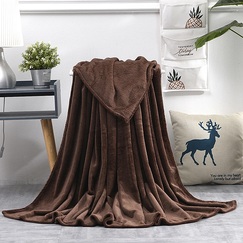70*50cm Miękkie Ciepłe Koce Do Łóżek Zimowe Norki Narzuta Solidna Sofa Narzuta Zimowe Koce W Kratę Zimowe Prześcieradło Narzuta