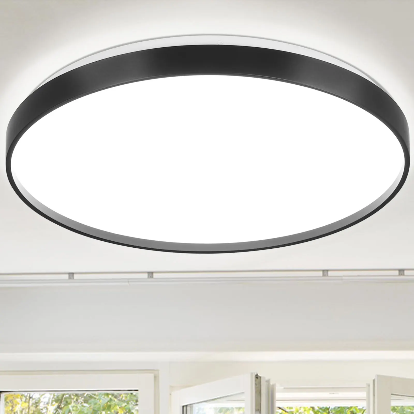 Depuley 24W LED Flush Mount Ceiling Light Low Profile Light Fixture Close to Ceiling Lamp  5 Colors