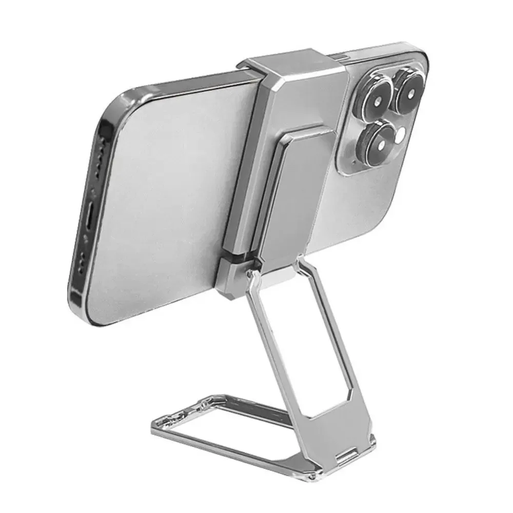 Telescopic Back Clip Type Phone Holder Non-slip Adjustable Rotatable Phone Bracket Universal Stable Multi Angle Metal Kickstand