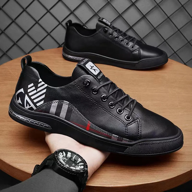 Coslony men shoes sneakers leather pu 2022 fashion trending Letter Black High top Men Comfortable Sport Shoes Men luxury brand