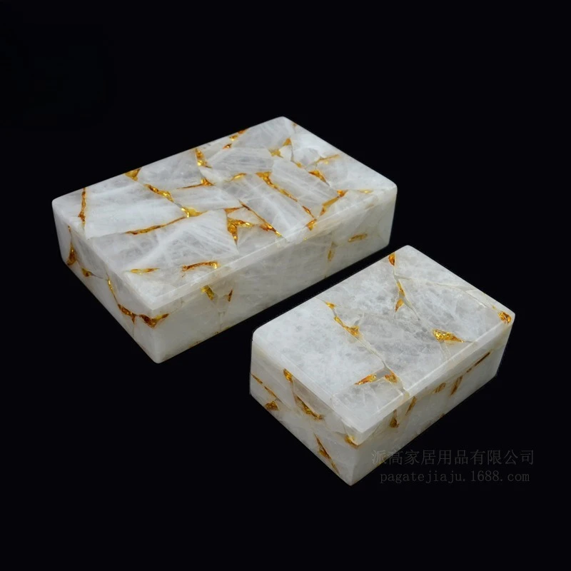 agate crystal jade box sample room soft home decoration