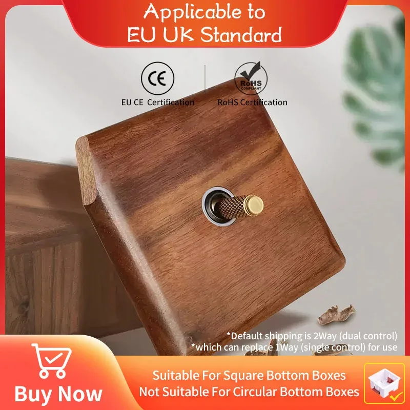 

Винтажный тумблер из цельного дерева, розетка, ЕС, Великобритания, стандарт, черный орех, латунный тумблер, светодиодный переключатель, сетка, телевизор, теле, вилла, отель, офис