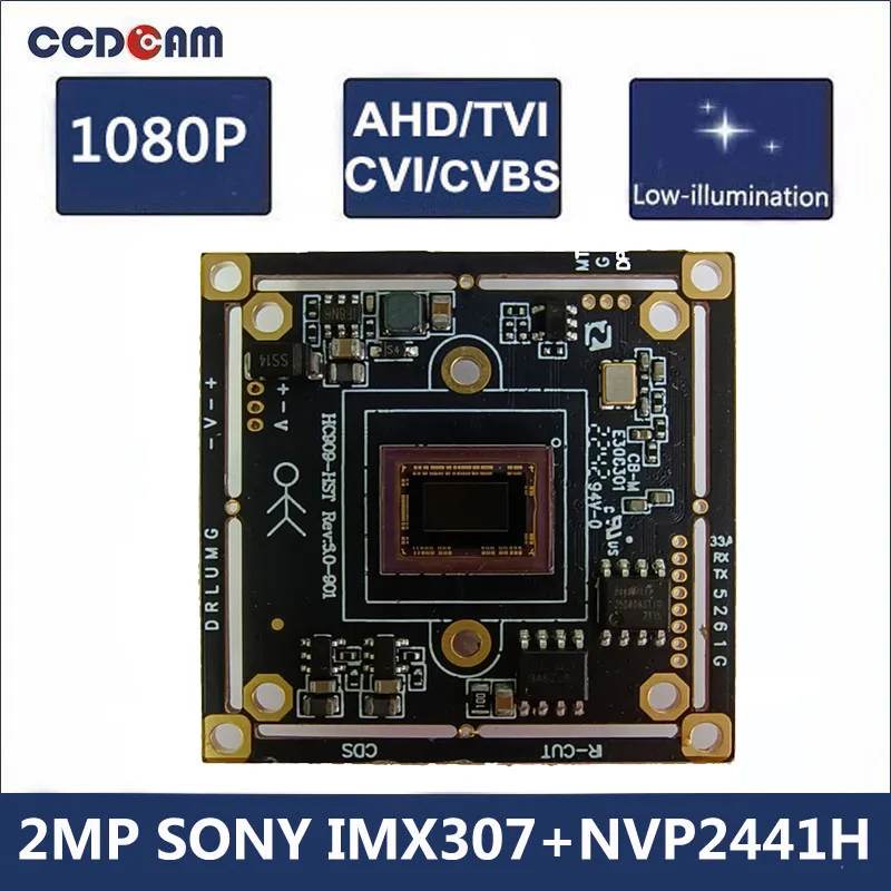 

CCTV AHD Camera 1080P SONY 1/2.8" IMX307 + NVP2441H CMOS BOARD 2MP 4 in 1 FOR CCTV AHD,CVI,TVI,Analog CAMERA