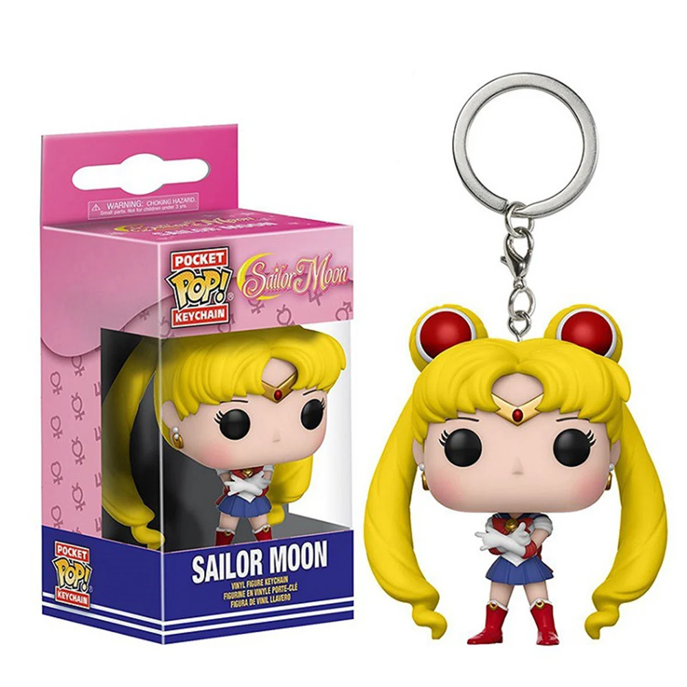 Ton Anime Sailor Moon portachiavi Cute Figure Doll coppia borsa ciondolo portachiavi auto portachiavi accessori regalo giocattolo