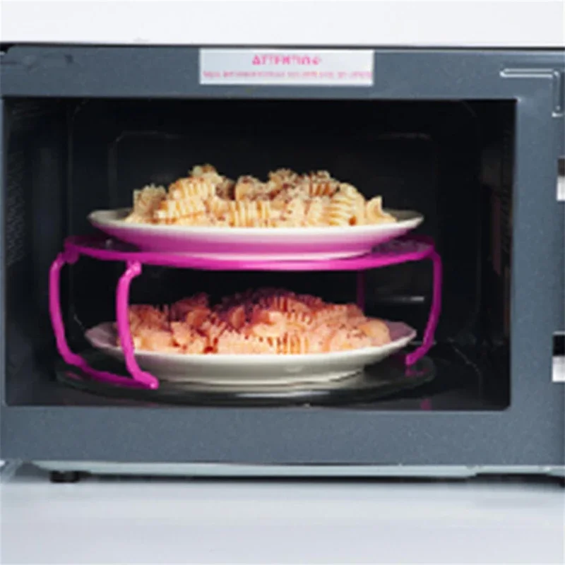 Multi funcional forno de microondas aquecimento em camadas rack de vapor bandeja rack de isolamento de dupla camada rack de armazenamento pote empilhamento