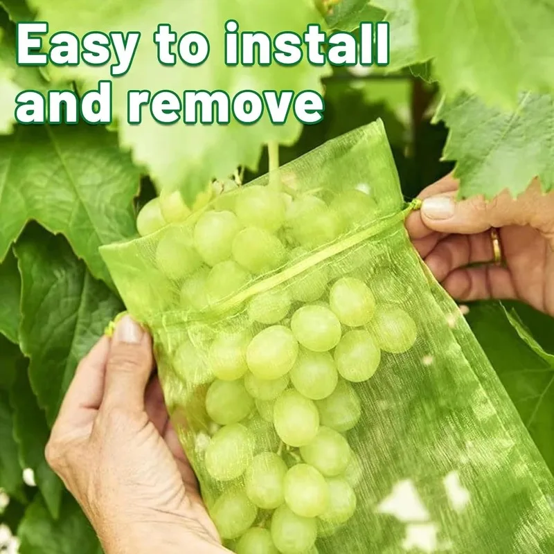 10-200Pcs Fruit Protection Netting Bags Plant Grow Bags Garden Anti-Bird Mesh Bag Vegetable Strawberry Grape Cover Garden Tools