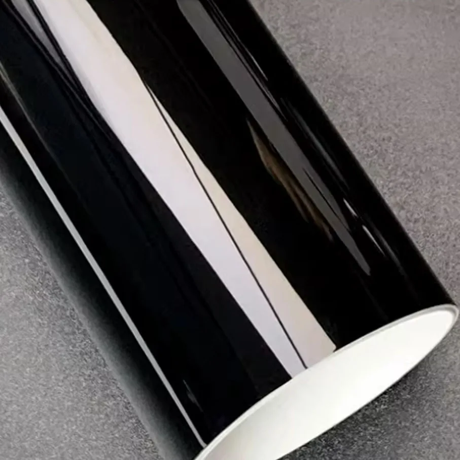 20CM Width Super Glossy Piano Black Car Stickers Foil Air Release Channels For Auto Roof Wing Pillar Motorcycle Decal