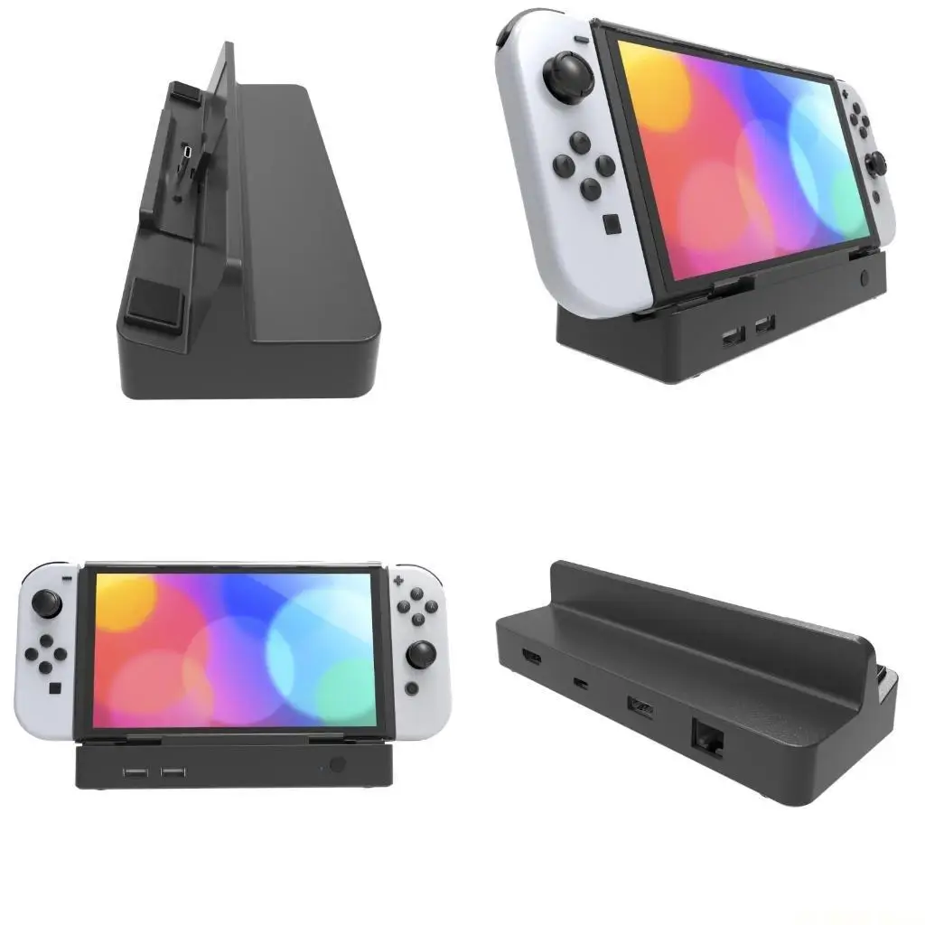 

E56B Конвертер HDMI-совместимого типа C в 4K, док-станция для телевизора с 1000 Мбит/с Ethernet, ТВ-видеоконвертер, зарядная для