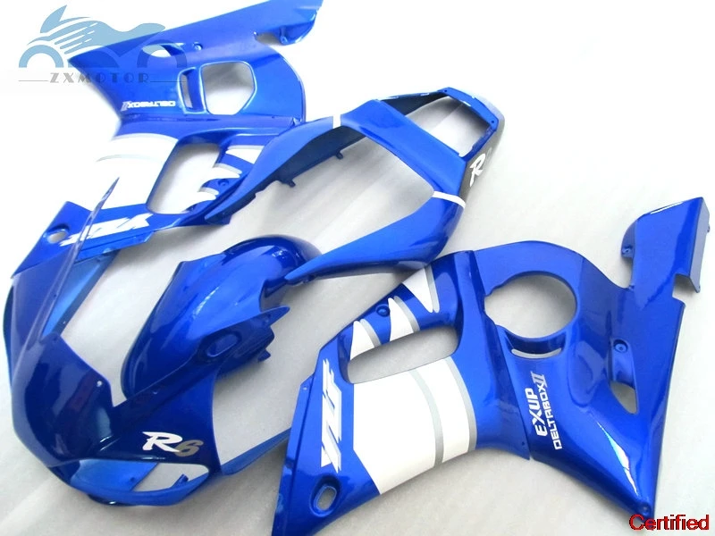 

Motorcycle fairing kits for YAMAHA R6 YZFR6 1998 1999 2002 YZF R6 98-02 blue white fairings body repair parts