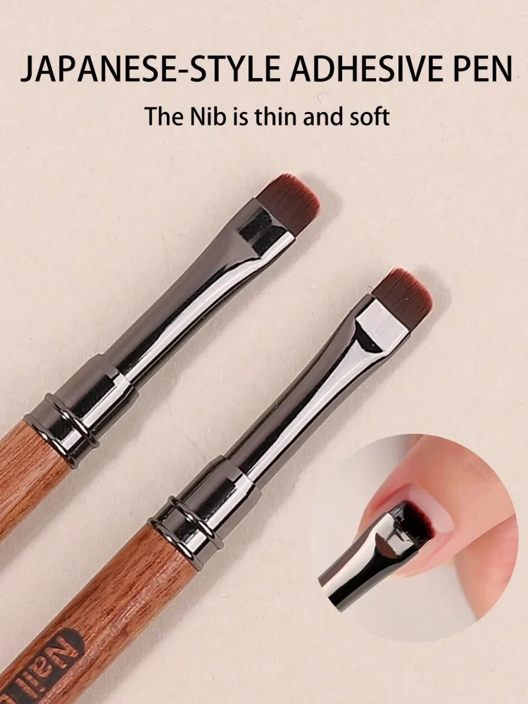 

1Pcs Wood Nail Brush Pen For Powder Removed Manicure Round Wood Handle Gel Cleaning Tools With Cover Acrylic Brush