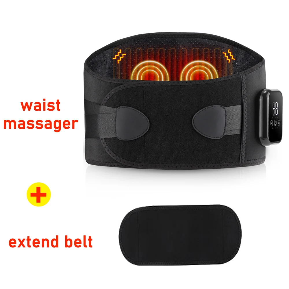 Ms.Dear Neues Upgrade mit elektrischer Heizung, Taillenmassagegerät, Stützgürtel, Vibration, heiße Kompresse, Klammergürtel, Rücken, Entspannung, 3-Gang-Einstellung 3