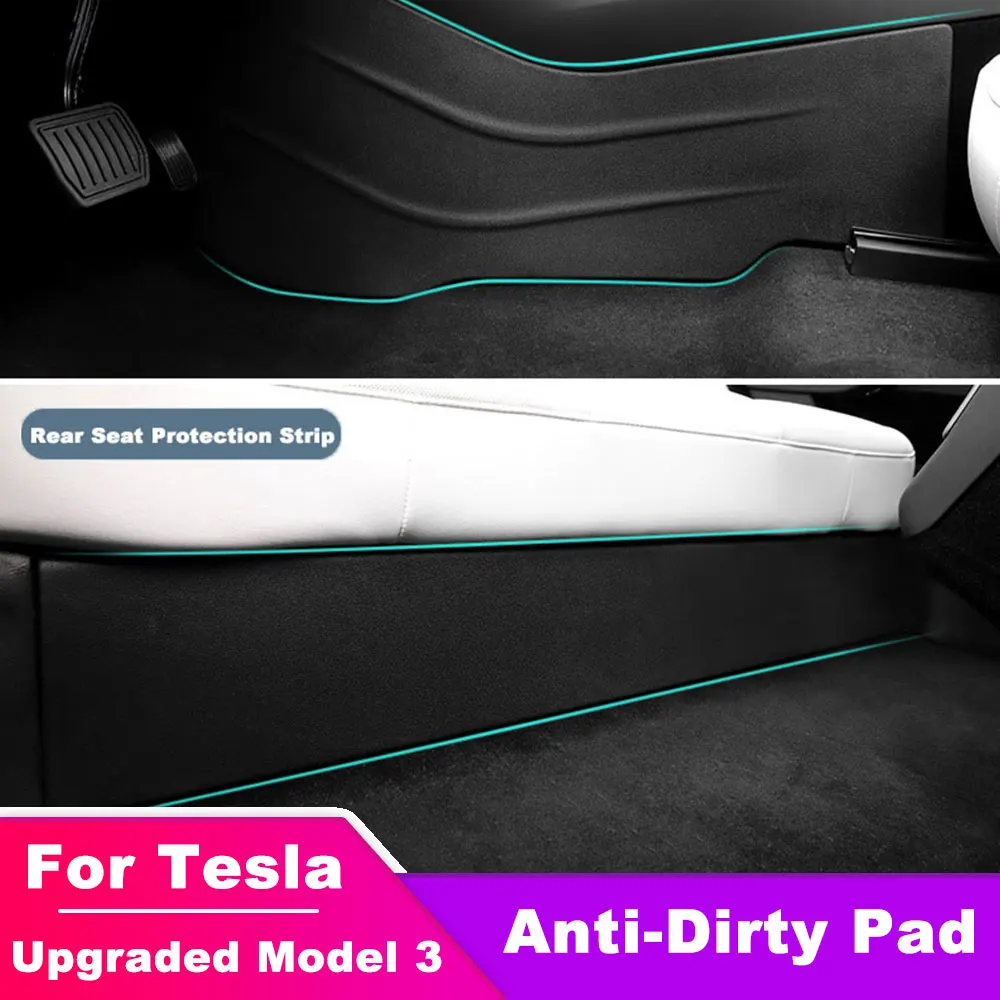 

Car Front Rear Door Threshold Protector For Tesla Model 3 Highland 2024 Door Sill Strip Guard Central Control Side Anti-kick Pad