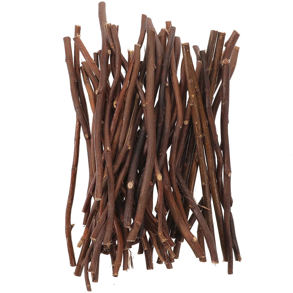 

50 Pcs Natural Dry Branches DIY Crafts Accessory Wood Sticks Crafting Log for Twigs