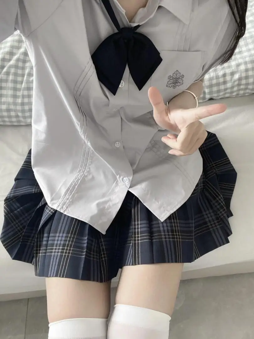 

Японская юбка-трапеция Celing Sweet с высокой талией, комплект из юбки и топа для студенток, из полиэстера