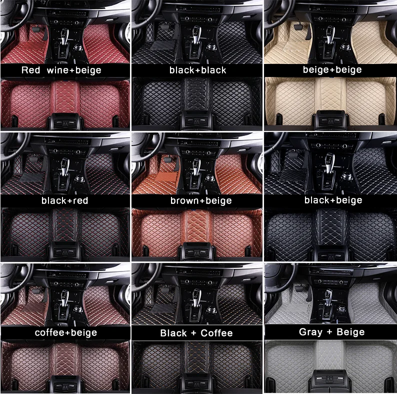 5D Waterproof Anti slip Leather Car Floor Mats for Honda/toyota/bmw/Hyundai/Kia/Mercedes