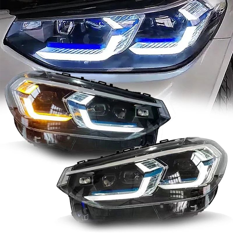 For 2018-2021 BMW X3 Led Headlight Assembly G01 G08 Modified LED Daytime Running Lights Turn Signals Laser Headlights