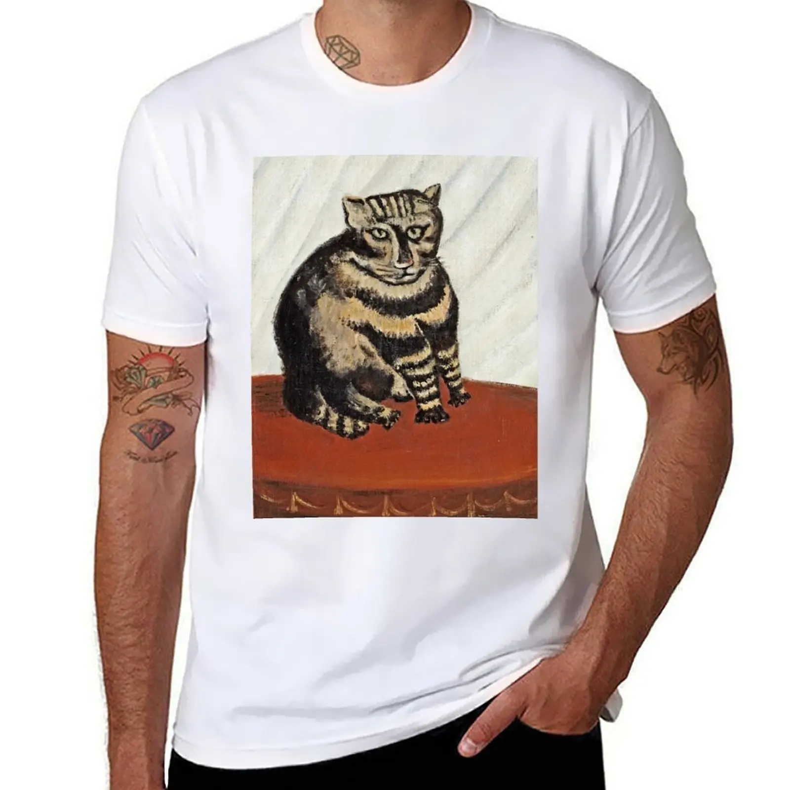 

Henri Rousseau - The Tabby T-Shirt t shirts for man pack cotton printed t shirts for man T-Shirt