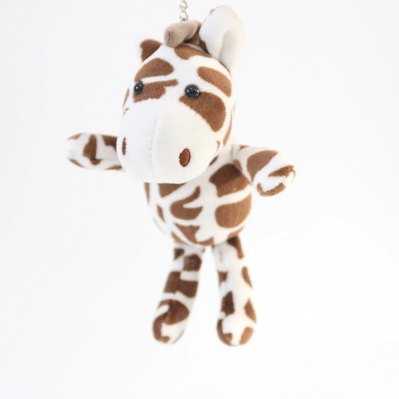 Porte-clés animal en peluche doux pour filles et garçons, jouets de dessin animé mignon, girafe et zèbre, petit cadeau d'anniversaire pour enfants, 15cm