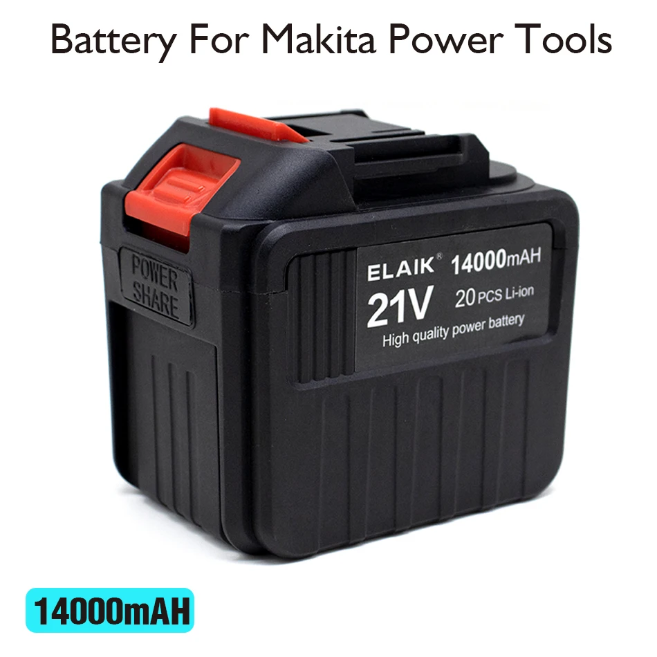 21V 14000mAh Rechargeable Battery Lithium Ion Battery High Capacity for Makita Electric Power Tool Battery