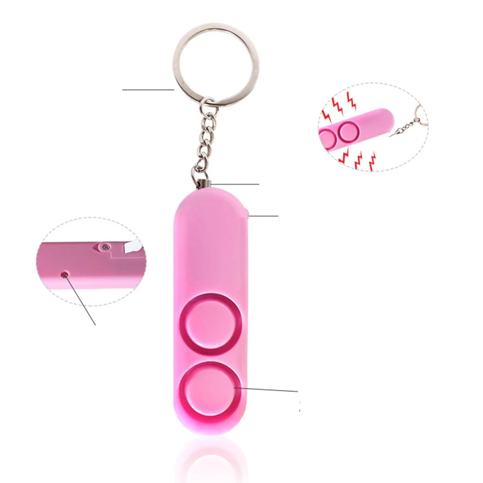 120DB Loud Personal Alarm Keychain Safety Self Defense Siren Gadget for Women Students Elders Emergency