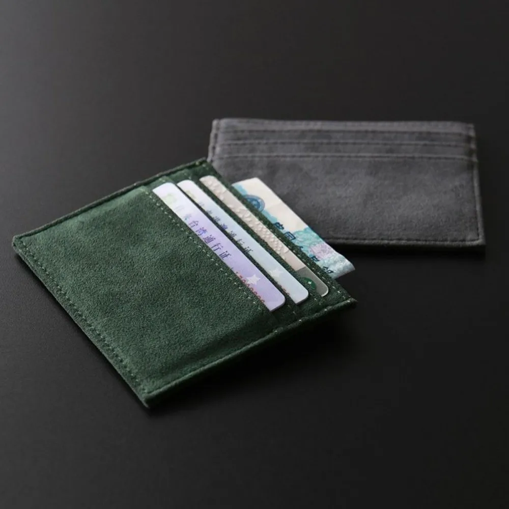Portable Leather Credit Card Holder Slim Wallet Multi Slot Portable Card Wallet for Men Women Bank Card Package