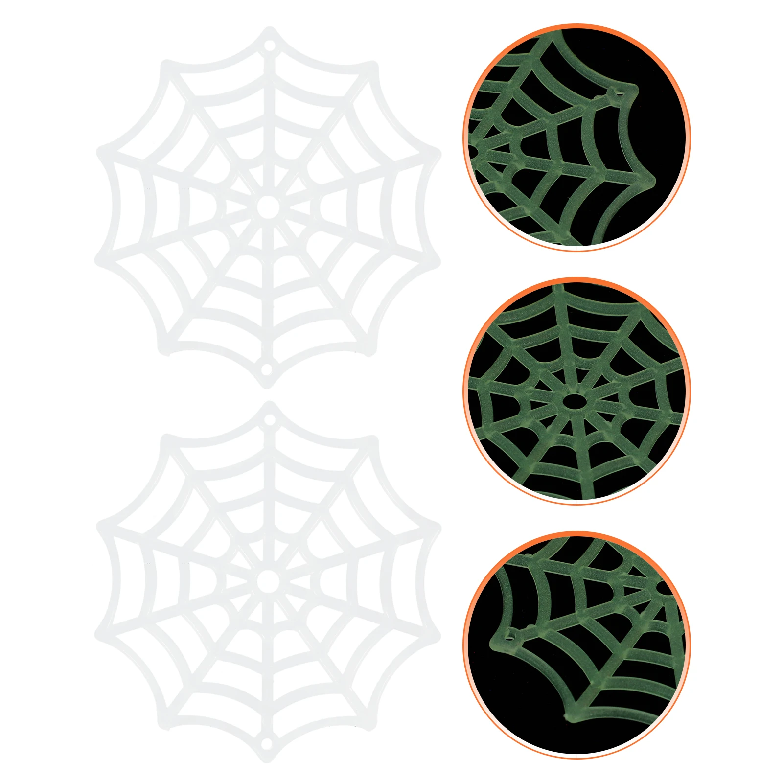 

50pcs Luminous Spider Web Accessories Halloween Cobweb Decorations Plastic Spiders Web Festive Supplies Party Favors Glow