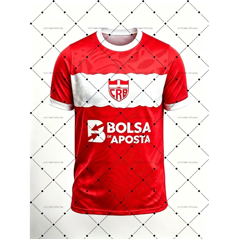 2026-27 CRB Home and Away T-Shirt with 3D Digital Print, Comfortable and Breathable Sports Casual Top