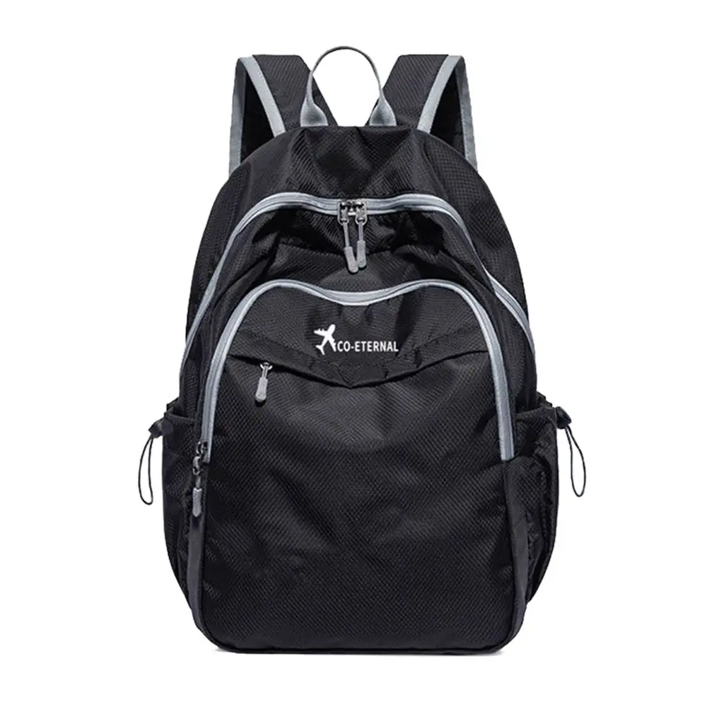

Foldable Shoulder Backpack Large Capacity Lightweight Outdoor Travel Rucksack Solid Color Portable Knapsack Student School bag