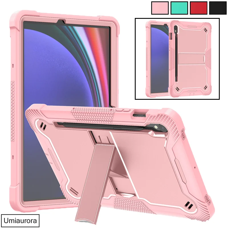 

For Samsung Tab S7 S8+ S9 FE+ Plus 12.4" S10+ Ultra S11 11" SM-X730 X520 X620 X820 X920 Shockproof Armor Case Stand Tablet Funda