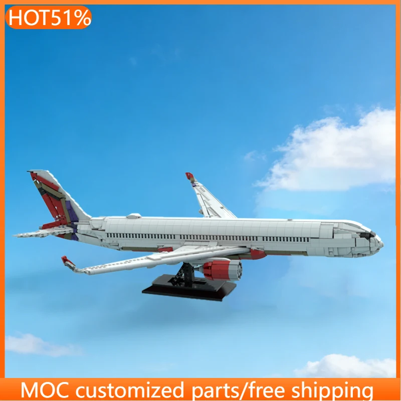 

2711 деталей, конструктор самолета Airbus A350-900 MOC, модульный, настраиваемый, популярный развивающий конструктор для мальчиков, игрушка для самостоятельной сборки, рождественский подарок