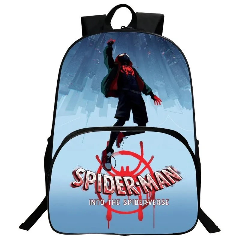 Marvel Anime Figure Parallel Universes Spiderman Miles Morales Gwen Stacy Children\'s Student Backpack Schoolbag Birthday Gifts