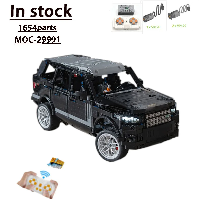 New MOC-29991 RC Electric 4WD Supercar Assembly Splicing Building Block Model  1654 Parts Building Blocks Kids Birthday Toy Gift