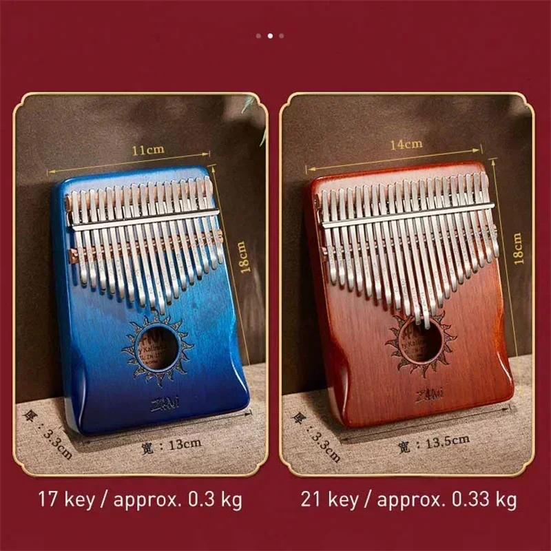 Kalimba 17 klawiszy, pianino palcowe z młoteczkiem stroikowym, wysokiej jakości przenośna drewniana klawiatura, instrument muzyczny dla miłośników muzyki.
