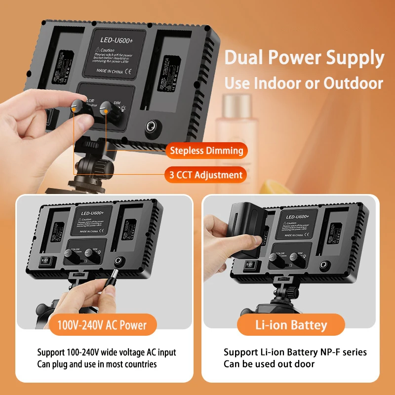 LEDスタジオライトパネル,40W,三脚,ライブストリーミング,ポータブルビデオ録画,写真パネル