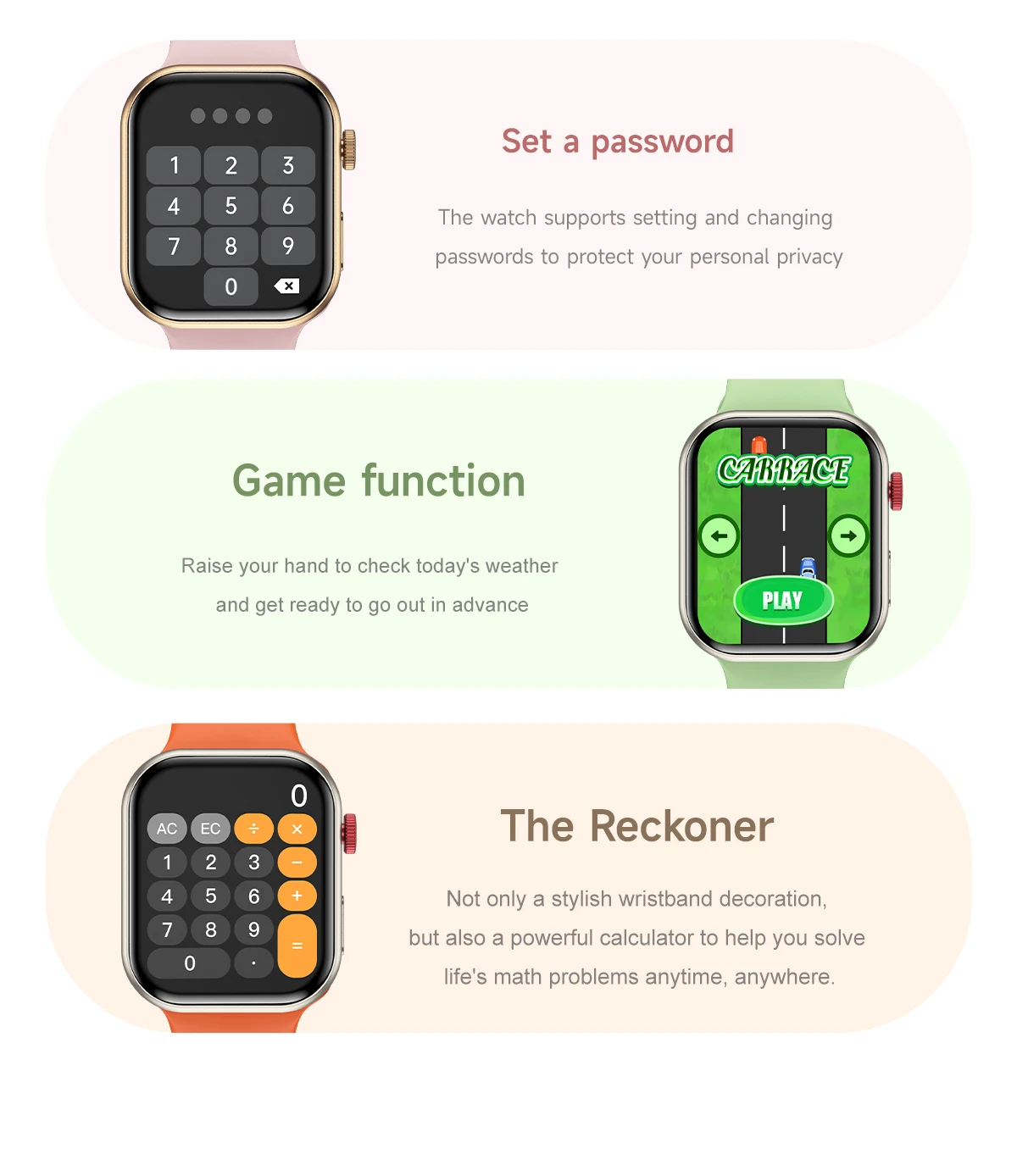 LIGE Ultra Smart Watch 3 Armbänder für Männer und Frauen, AMOLED, Herzfrequenz, Bluetooth, Anruf, Sport, Fitness, wasserdicht, Smartwatch für iOS und Android – Detail 18