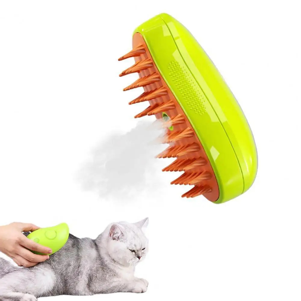 Cat Shedding Brush Pet Hair Comb Multi-purpose Electric Steamy Cat Brush for Pet Grooming Self Cat Steamer Brush 3-in-1 Design